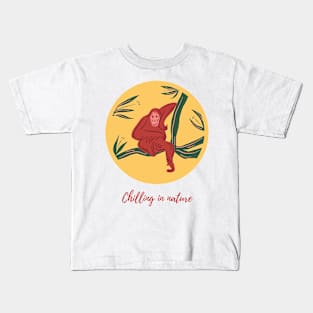 chilling ape Kids T-Shirt